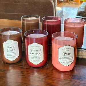 Elegant Wine Scented Candle Set of 3